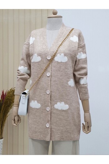 HİJABAYA Cloudy Buttoned Cardigan