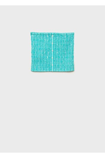 Mango Teen Dantelli straplez bluz