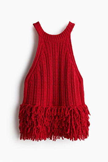H&M Püsküllü Triko Üst