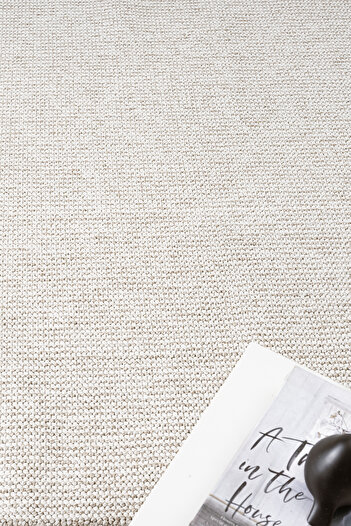 Raschel Carpet Krem Yumuşak Bukleli Loop Dokuma Oturma Odası Salon Halısı Yolluk