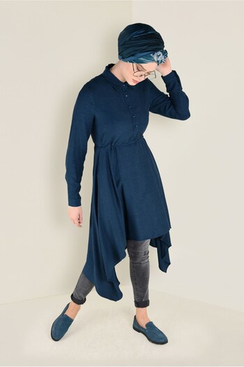 Alvina Asymmetrical Cut Waist Drawstring Tunic 4631