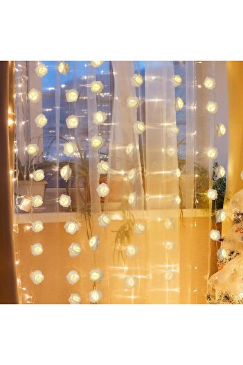 Taimi Bright foam LED lights artificial flowers string light for wedding decoration flower