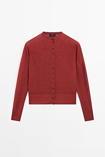 Massimo Dutti %100 keten uzun kollu hırka