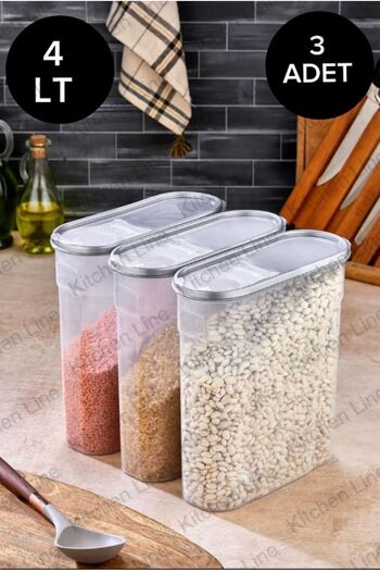 B.A.Y.NUVOLA Food and Vegetable Storage Container Set of 3 Luxury Stylish Box Dowry Set 4Lt