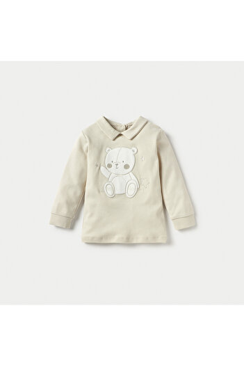 giggles Bear Applique T-shirt and Pyjama Set