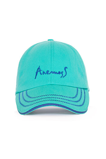 ANEMOSS Turquoise Sail Embroidered Summer Hat – Cotton, Light and Breathable Fabric