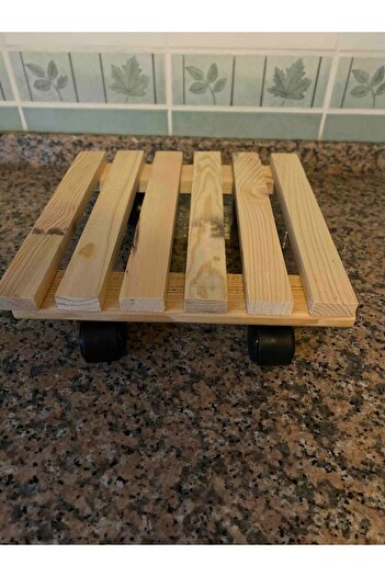 Wooden Factory Tekerlekli Damacana Altlığı Bitki Taşıma Tüp Standı – Dayanıklı ve Hareketli Platform