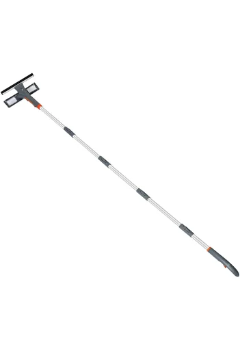 NEXTLY Telescopic Window Wiper with Sprayer, 2 Microfiber Cloths, Squeegee