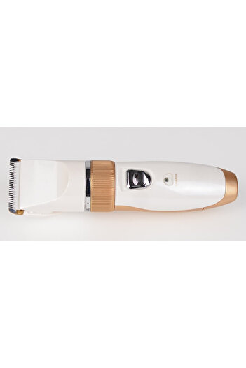 MACVI Macvi® Hair Clipper Set, battery-operated, detachable sizes 3/6/9/12mm, white, stainless steel blades