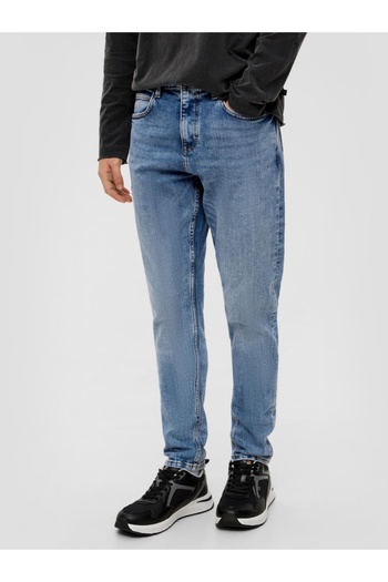 QS by s.Oliver Shawn Men's Jeans, Mid Waist, Regular Fit, Tapered Leg, QS by s.Oliver, Light Blue