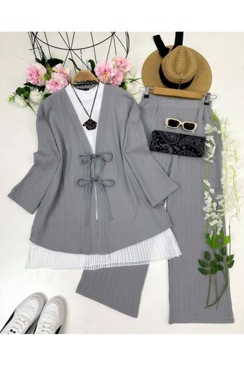 modasindoma Women's Linen Lace-Up Double Set