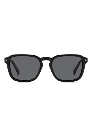 Polaroid PLD 4156/S/X 807/M9 Women's Sunglasses, Black, Rectangular, 53 mm