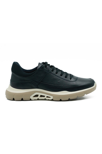 Tuna Genuine Leather Navy Blue Casual Sports Men's Shoes - Eva Sole - 256073