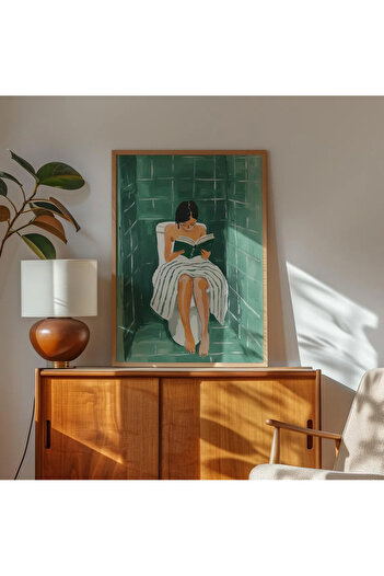 Dekorsiahome Tek Parça Ahşap Çerçeveli Oturma Odası Salon Mutfak Tablo TK0647