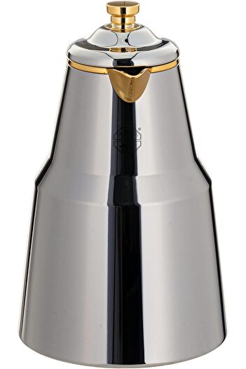 ALSAIF Coffee And Tea Vaccum Flask In Nickel/gold / Leak-proof And Keeps Drinks Hot 1 Liter