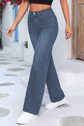 CEDY DENIM Women's High Waist Loose Jeans Plus Size Jean - C602