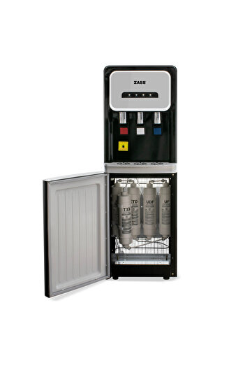 Zass Floor water dispenser ZASS ZWD 25 WF Black, Power 500W, With water filtration, Compressor cooling