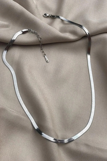 Mathilda Aksesuar Women's Silver Italian Chain Necklace