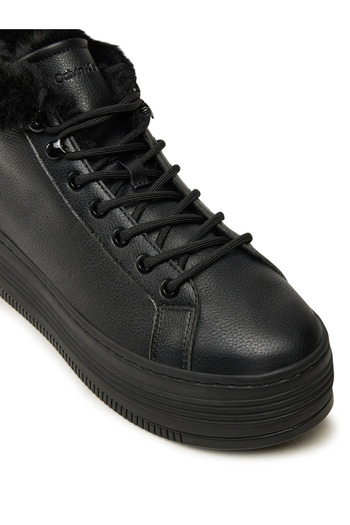 Calvin Klein BOLD PLATF LOW LACEUP MG LTH Kadın Bot
