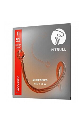PİTBULL Pitbull Strings Silver Series Acoustic Guitar Set String SAG 11-52 EL Extra Light 85/15 Bronze