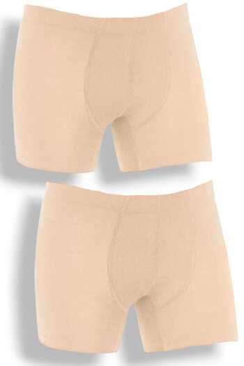 Fanilam Star Men's Skin Color Lycra Bamboo Boxer - Αναπνεύσιμο ύφασμα που δεν ιδρώνει 2 τεμάχια