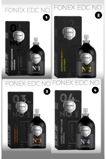 Fonex N°2 Erkek Parfüm EDP 100 ml – Şeftali, Yasemin ve Vanilya Notalı Kalıcı Koku