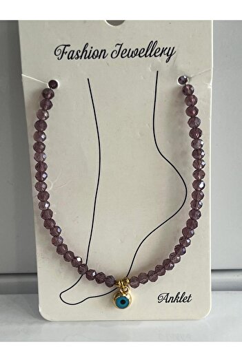 Meri Anklet with Beads and Evil Eye