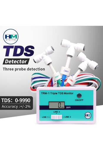 JUANJUAN TRM1 TDS Monitor Online Water Quality Tester LCD Digital EC/TDS Meter us/PPM Detection EC Detector I
