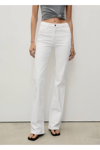 MANGO Woman Fiona Mid Waisted Flare Jeans
