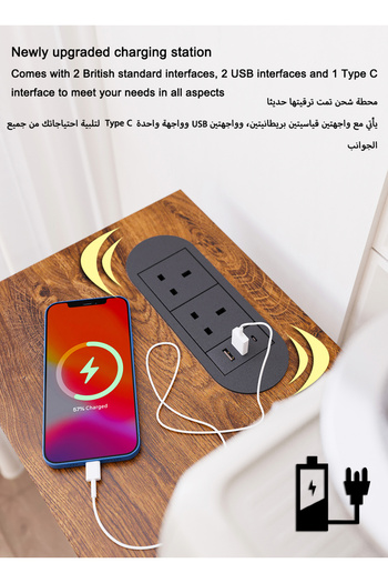 AnneFish طاولة وحدة تحكم بمخرج طاقة 120*30*90 سم، طاولة أريكة، طاولة مدخل، أريكة، مدخل، غرفة معيشة