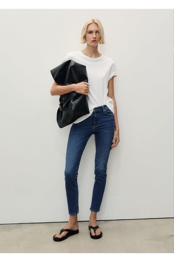 MANGO Woman Mid-Waisted Skinny Jean Trousers