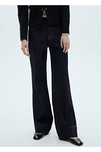 MANGO Woman Wideleg mid waist jeans