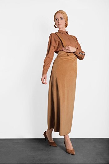 Alvina Buttoned Velvet Gile 40312