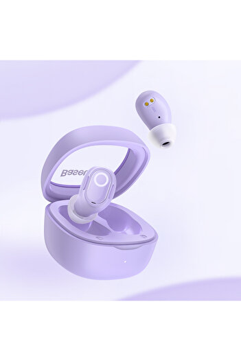 Baseus Purple WM02 Wireless Earphones TWS Bluetooth 5.3 Headphones, Mini and compact Comfortable wea