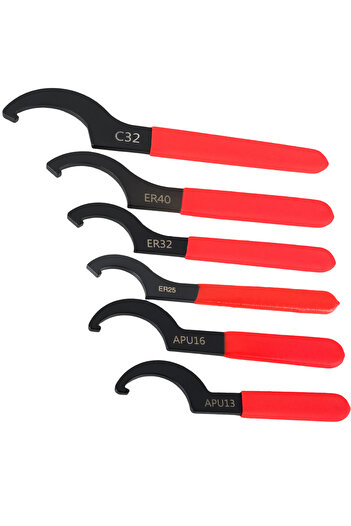 Choice 6pcs 6Pcs Hook Wrenches Tools Set C-Shape Spanner Wrench for Shock Adjustment Motorcycle Car Repair