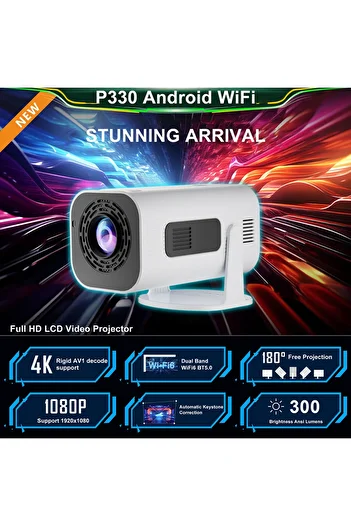 choice2 EU Plug P330 Android 11 Salange P330W Mini Projetor Android 11 280 ANSI 4K 8K 1080P Wifi6 BT5.0 Home
