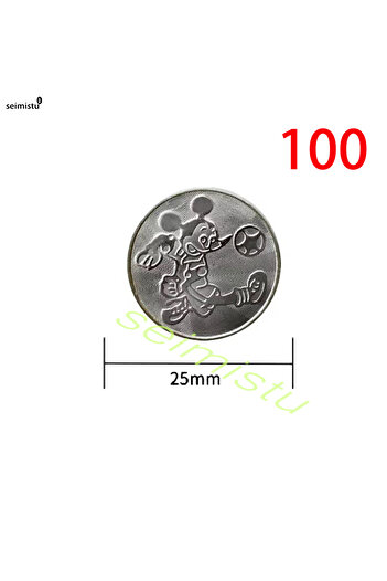Choice 100 قطعة 25 مم 100 قطعة من رموز العملات المعدنية من الفولاذ المقاوم للصدأ رموز الألعاب الكلاسيكية لقبول العملات المعدنية لألعاب الأركيد