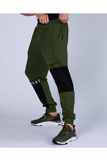Kappa 222 Banda Venom Men's Green-black Oversize Fit Sweatpants