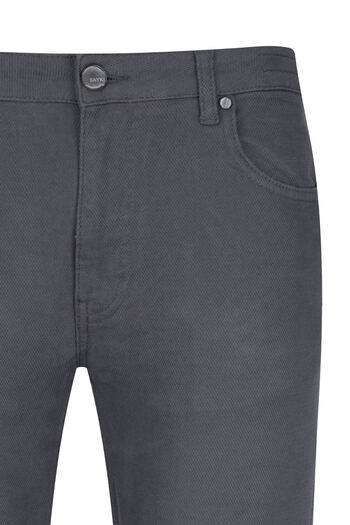 SAYKI Gray Relaxed Cut 5 Pocket Canvas Trousers
