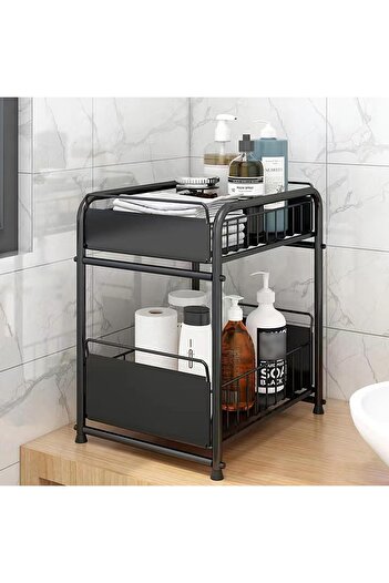 COOYA Cabinet Organizer, Pull-Out, Double Metal, Smooth Sliding, Easy to Assemble, Suitable for Kitchen