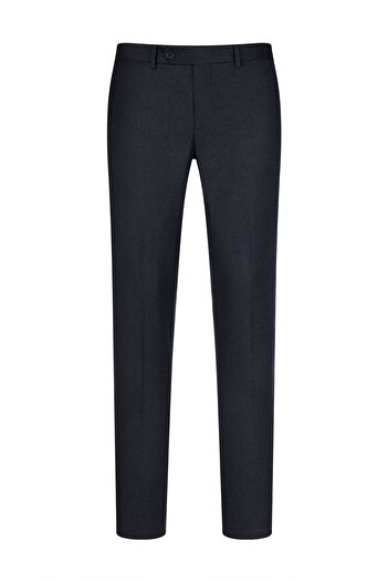 Hatemoğlu Navy Blue Slim Fit Side Pocket Fabric Trousers