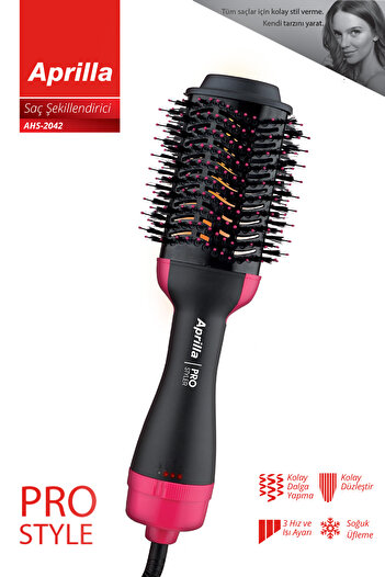 Aprilla Ahs-2042 Speed ​​Stage Cold Blow Function Hair Styler, Hair Straightener Blow Dry Comb