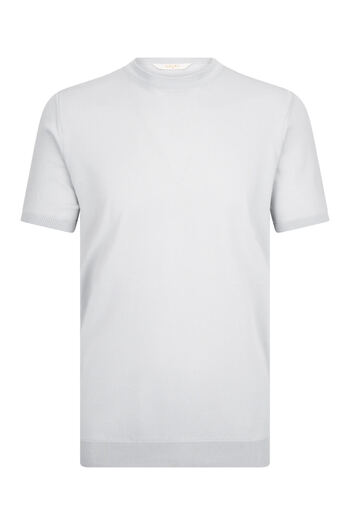 Hatemoğlu Gray Regular Fit Crew Neck Rayon T-Shirt