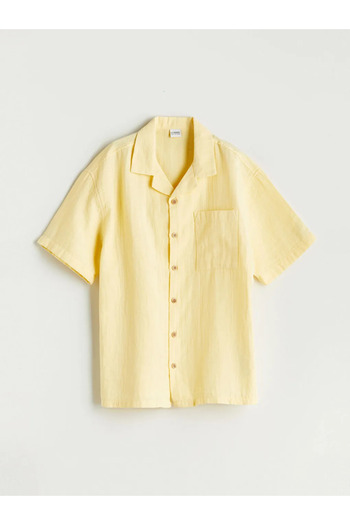 LC Waikiki LCW Kids Sari Basic Kısa Kollu Erkek Çocuk Gömlek