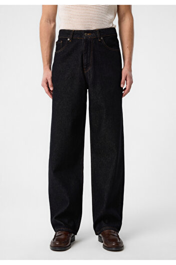 Antioch Black High Waist Relaxed Fit Men's Jeans