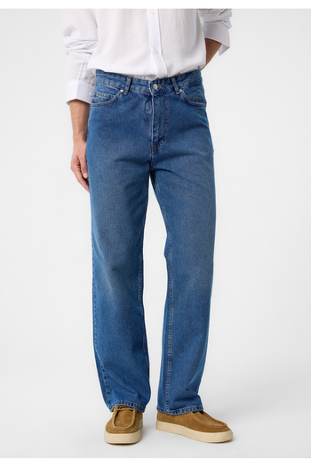 Antioch Light Blue High Waist Relaxed Fit Men's Jeans