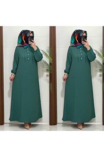 MODA ALMİRA 5858 K-80 Mint Gulay Dress