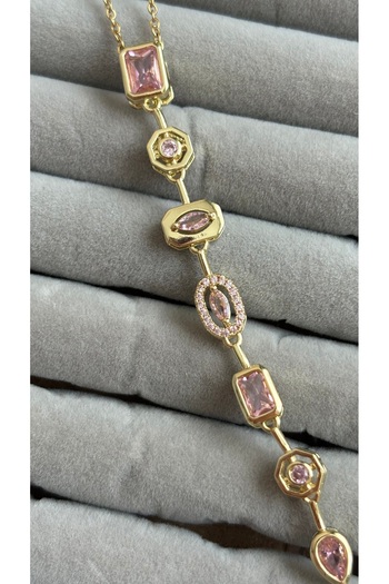 Limerence Elementa Colored Stone Y Necklace, Steel Chain Y Necklace