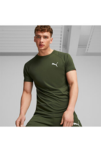 Puma Mens EVOSTRIPE T-Shirt - Green
