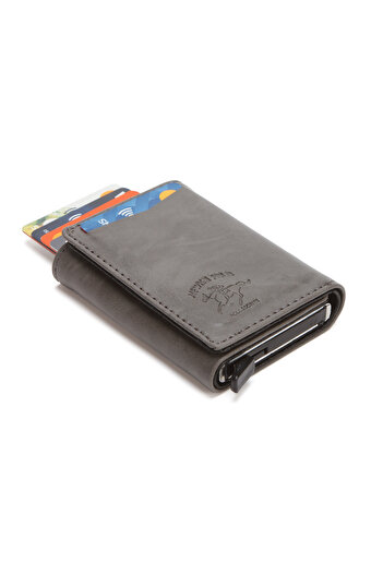 Newish Men's Mechanized Magnet Closure Wallet and Card Holder